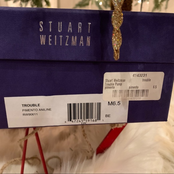 Red Patent Stuart Weitzman trouble heel Easter - Picture 5 of 8